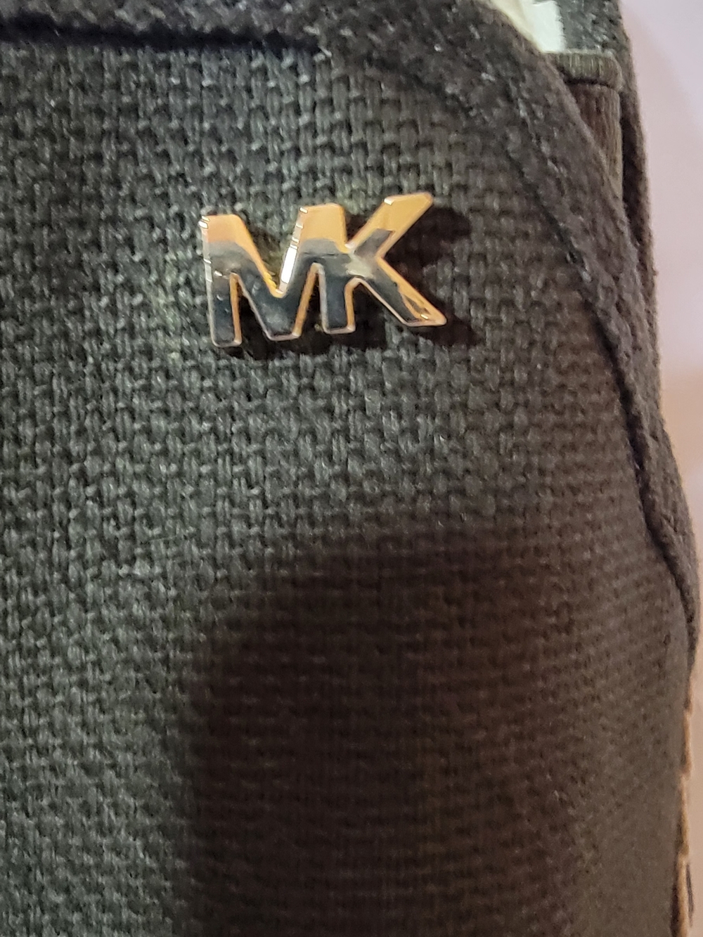 Michael Kors Olive Green Canvas Slip-On Espadrilles with Gold MK Logo - Picture 2 of 6